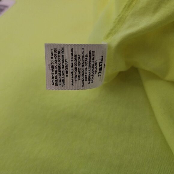 NEW Wrangler Workwear Neon Yellow Florescent Short Sleeve Pocket Tee T Shirt XLT - Picture 9 of 9